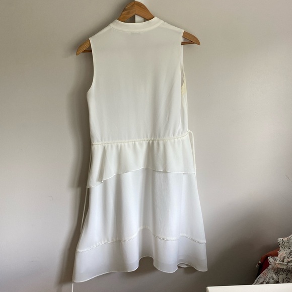 Club Monaco White Raelee Sleeveless White Puplum Dress - Picture 3 of 4